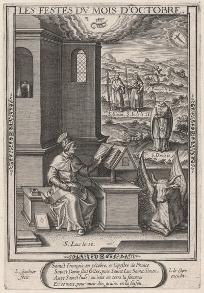 Die Feste des Monats Oktober (Heiliger Lukas) von Leonard Gaultier