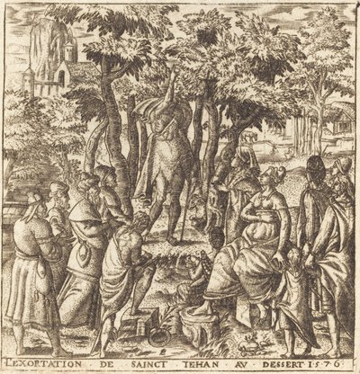 Die Predigt von Johannes dem Täufer in der Wüste von Leonard Gaultier