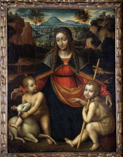 Die Jungfrau - Schule von Leonardo da Vinci, Museum von Menton von Leonardo da (school of) Vinci