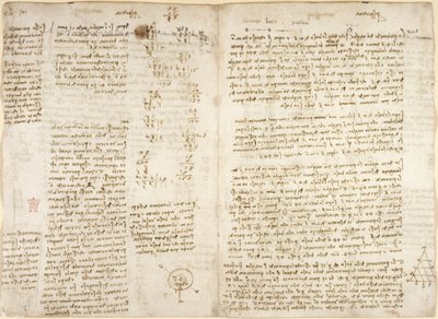 Notizen, mathematische Berechnungen und Diagramm betitelt 