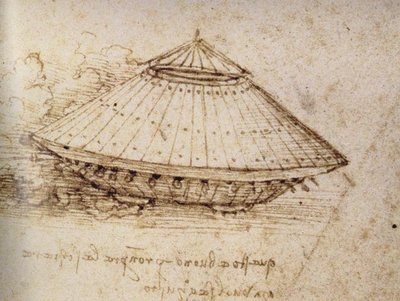 Zeichnung eines gepanzerten Panzers von Leonardo da Vinci