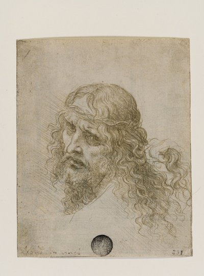 Kopf Christi mit Dornenkrone, ca. 1500 von Leonardo da Vinci