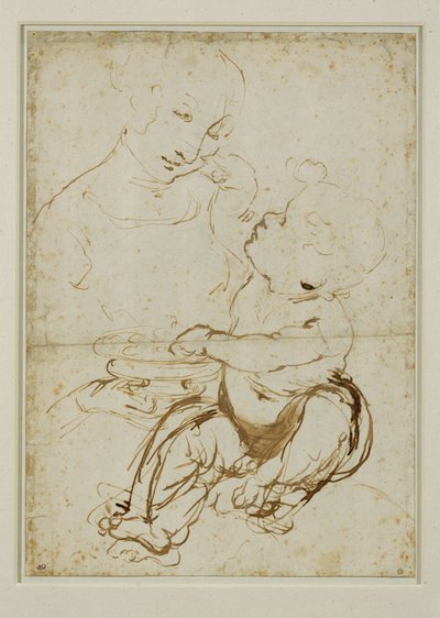 Die Jungfrau mit dem Kind, genannt Jungfrau mit Früchten von Leonardo da Vinci