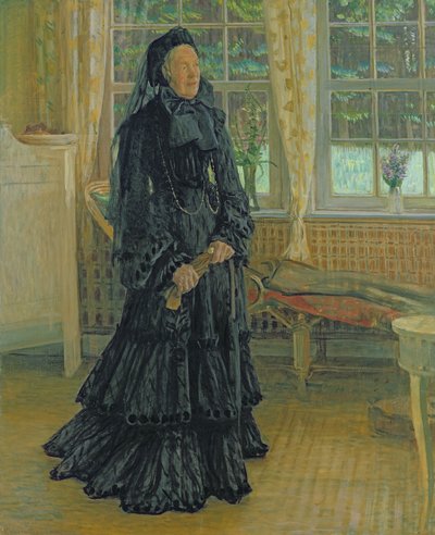 Marie Zacharias (1828-1907) Regentag, 1904 von Leopold Karl Walter von Kalckreuth