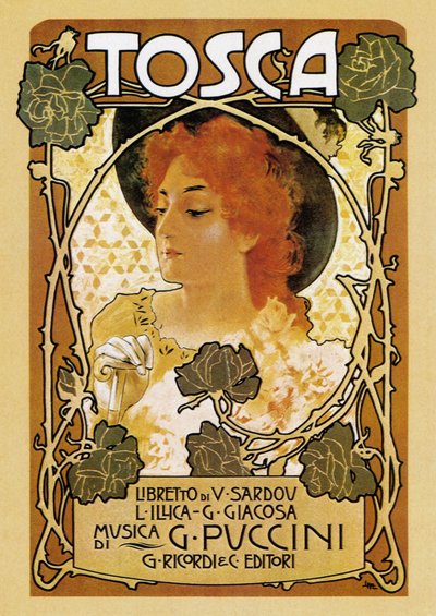 Oper "Tosca" von Giacomo Puccini von Leopoldo Metlicovitz