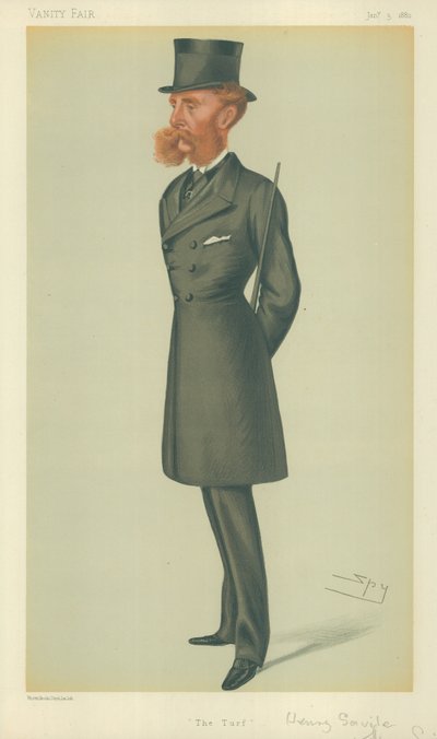 Lord Dorchester, The Turf, 24. März 1877, Vanity Fair Karikatur von Leslie Matthew Ward
