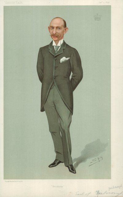 Der Earl of Yarborough, Brocklesby, 2. Januar 1896, Vanity Fair Karikatur von Leslie Matthew Ward