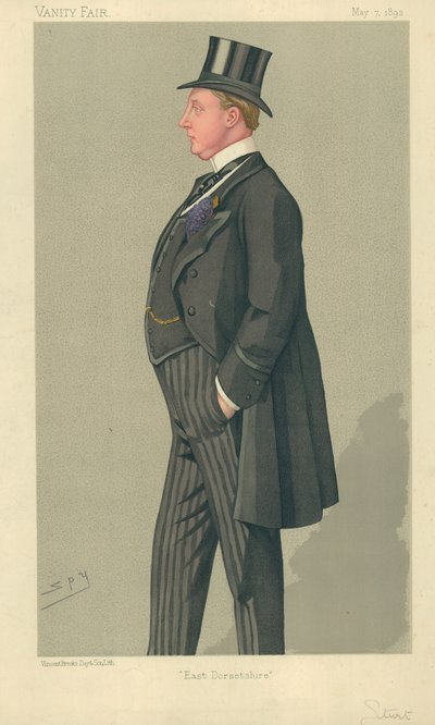 Der ehrenwerte Humphrey Sturt, East Dorsetshire, 7. Mai 1892, Vanity Fair Karikatur von Leslie Matthew Ward