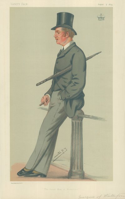 Der Marquis von Waterford, Der große Mann von Waterford, 9. August 1879, Vanity Fair Karikatur von Leslie Matthew Ward