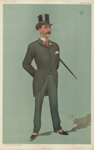 Viscount Valentia, Oxford City, 14. September 1899, Vanity Fair Karikatur von Leslie Matthew Ward