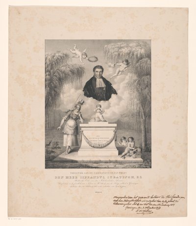 Porträt von Sibrandus Stratingh von Levi Michiel Bendix