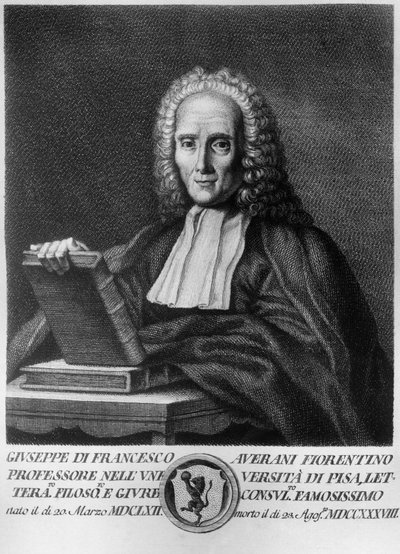 Porträt von Giuseppe Averani, bekannt als Averanus (1662-1738), italienischer Jurist und Naturforscher von Unbekannt Unbekannt