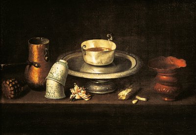 Stillleben mit Tasse Schokolade von Unbekannt Unbekannt