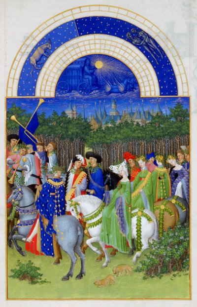 Mai Les Très Riches Heures du duc de Berry, 1412-1416 von Limbourg Brothers