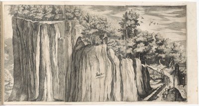 Blick auf den Berg La Verna von der Straße von Casentino (Vue de la montagne della Vernia...) [Tafel A] von Lino Moroni