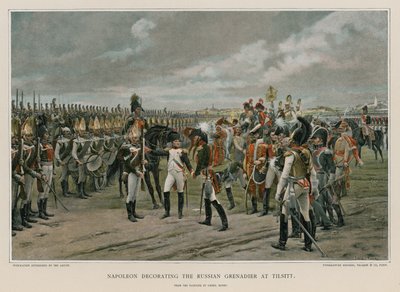Napoleon dekoriert den russischen Grenadier in Tilsitt von Lionel Royer