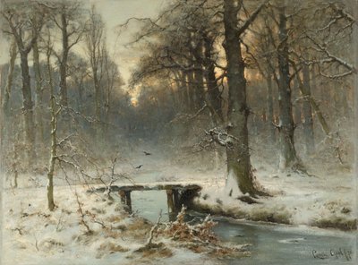 Ein Januarabend in den Wäldern von Den Haag von Lodewijk Frederik Hendrik (1850-1936) Apol