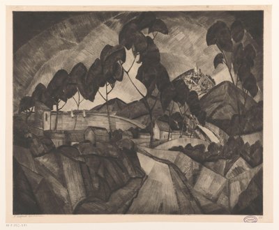 Hügellandschaft in der Provence von Lodewijk Schelfhout (signed by artist)