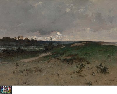 Landschaft in der Nähe von Saint-Jean-le-Thomas (Normandie) von Leon Germain Pelouse