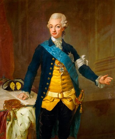 Porträt von Gustav III. von Schweden von Lorens the Younger Pasch