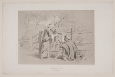 Im Königshof, S. 65, Illustration zu Christian Winthers "Hjortens Flugt" von Lorenz Frølich