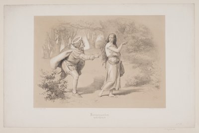 Kongsgården, Seite 69, Illustration zu Christian Winthers "Hjortens Flugt" von Lorenz Frølich