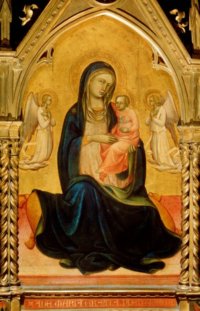 Die Jungfrau und das Kind mit Engeln, Madonna der Demut von Lorenzo Monaco