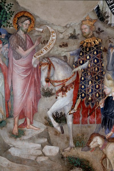 Predigt des Heiligen Johannes des Täufers (Detail) von Lorenzo Salimbeni