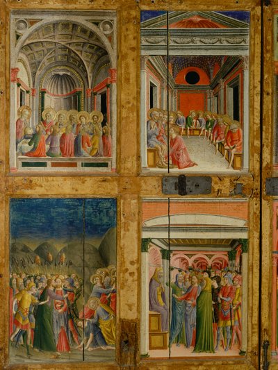 Reliquiar der Türen von Santa Maria della Scala. Innenpaneel von Lorenzo di Pietro Vecchietta