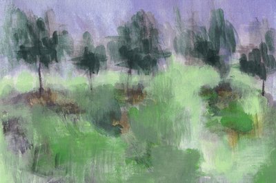Nebelige grüne Landschaft von Lori Ann Folz