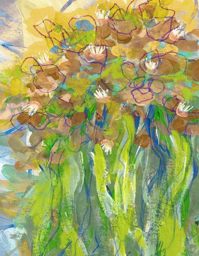 Lebendige Gartenblüten von Lori Ann Folz