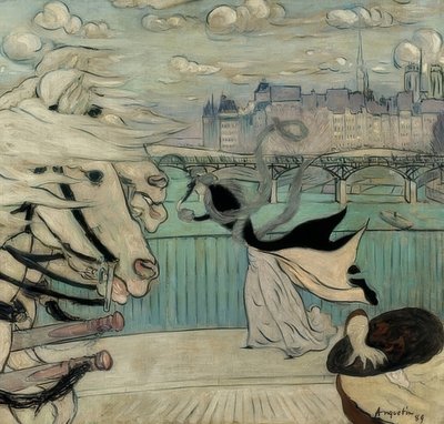 Der Windstoß auf der Seine-Brücke von Louis Anquetin