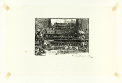 Gipsentlader, Platte drei aus Le Long de la Seine et des Boulevards von Louis Auguste Lepère