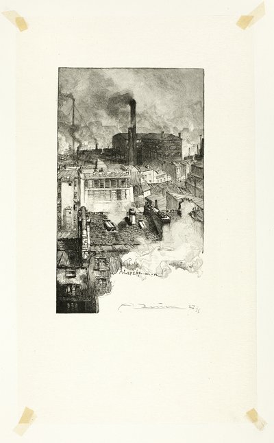 Quartier des Gobelins, Tafel 20 aus Le Long de la Seine et des Boulevards von Louis Auguste Lepère