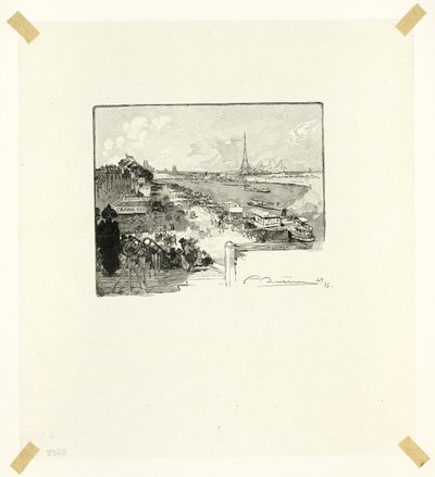Die Morgendämmerung, Platte vierzehn aus Le Long de la Seine et des Boulevards von Louis Auguste Lepère