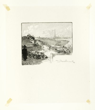 Die Morgendämmerung, Tafel vierzehn aus Le Long de la Seine et des Boulevards von Louis Auguste Lepère