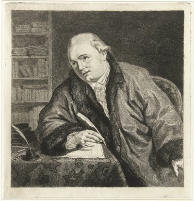 Porträt des Komponisten und Radierers Johan Antoni Kauclitz Colizzi von Louis Bernard Coclers