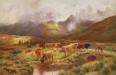 Eine Highland-Herde in Strathfillan, Perthshire von Louis Bosworth Hurt
