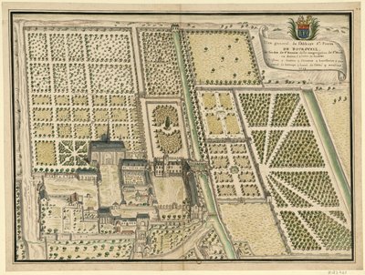 Abbaye de Bourgueil, Gesamtplan von Louis Boudan