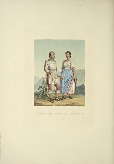 Kostüme der Mechoacan-Indianer, Illustration aus 