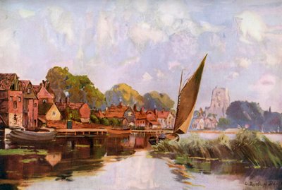 Am Fluss bei Beccles, Suffolk von Louis Burleigh Bruhl
