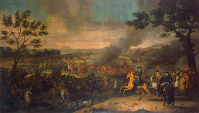 Die Schlacht von Poltawa am 27. Juni 1709, 1717-1718 von Louis Caravaque