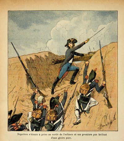 Bonaparte führt seine Truppen an, aus dem Buch „The Memorial of Saint Helene“ von Graf Emmanuel de Las Cases von Louis Charles Bombled
