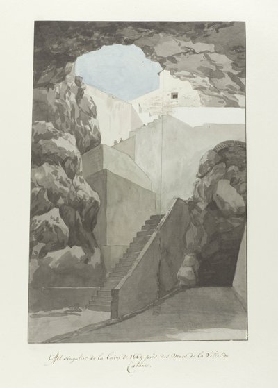 Bemerkenswerte Lavagesteine aus 1669 bei den Stadtmauern von Catania von Louis Ducros