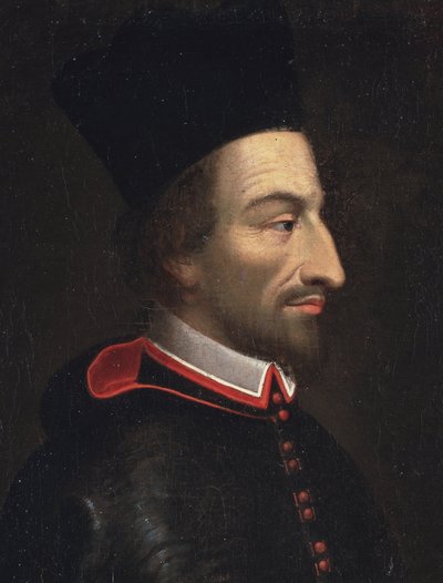 Porträt von Cornelius Jansen, genannt Jansenius, Bischof von Ypern (Detail) von Louis Dutielt