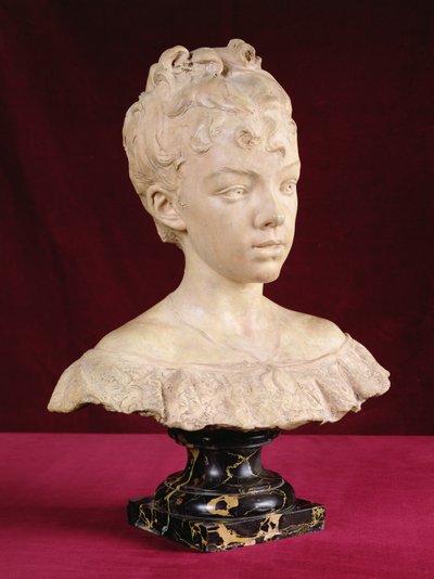 Porträtbüste eines jungen Mädchens von Louis Ernest Barrias