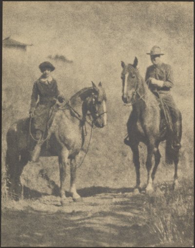 [Frau und Mann zu Pferd] von Louis Fleckenstein