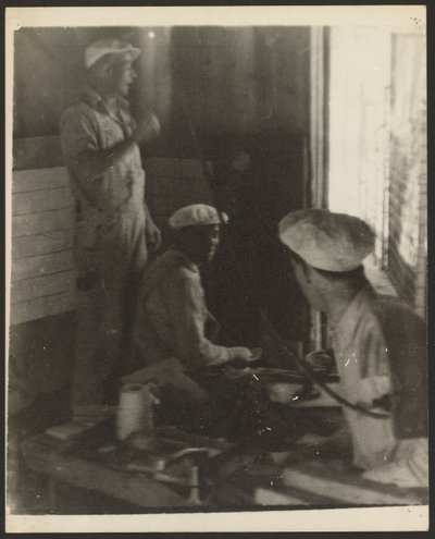 Arbeiter im Haus von Louis Fleckenstein