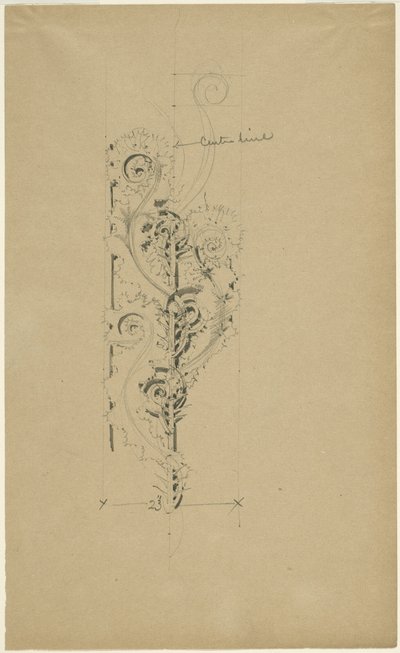 McVickers Theater: Skizze für unbetiteltes Zierband von Louis H. Sullivan