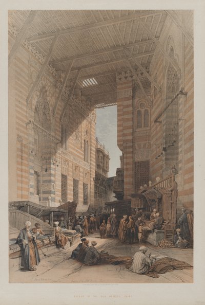 Ägypten und Nubien, Band III: Basar der Seidenhändler, Kairo von Louis Haghe
